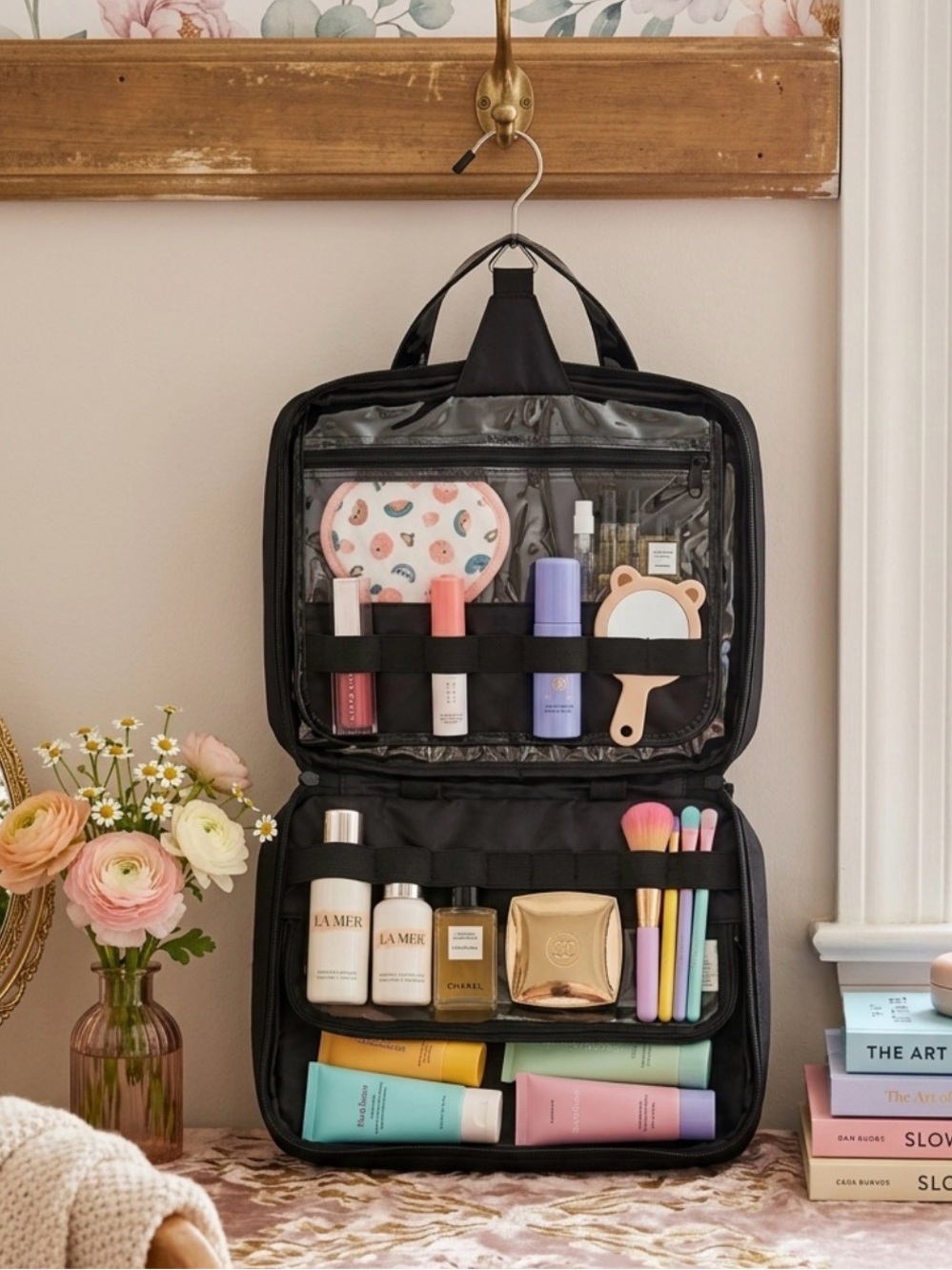 💼 Black Clear Travel Organizer Toiletry Bag 🧳